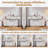 Adjustable-Length Vanity with Cloud LED Mirror - Modern Makeup Table with Storage Drawers & Side Cabinet, Ribbed Texture Design for Bedroom, Dorm & Small Spaces