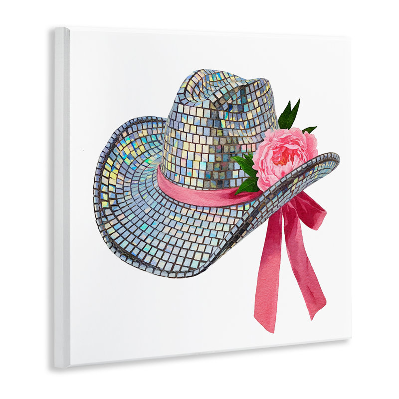 Plaque murale chic sur un chapeau disco, design par Amanda Greenwood