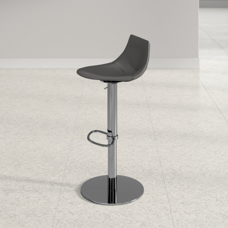Tabouret de bar Saliym, Similicuir gris