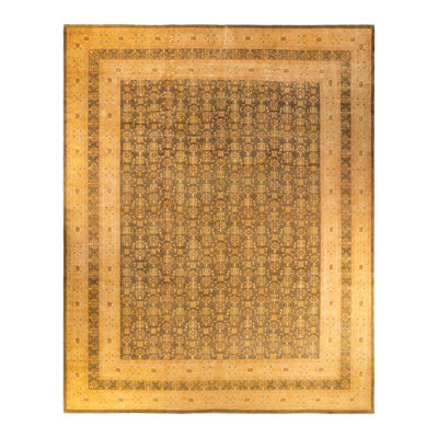 Hayner One-of-a-Kind 12' 2" X 15' 4" 2000s Wool Area Rug in Green