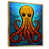 Toile flottante dorée encadrée