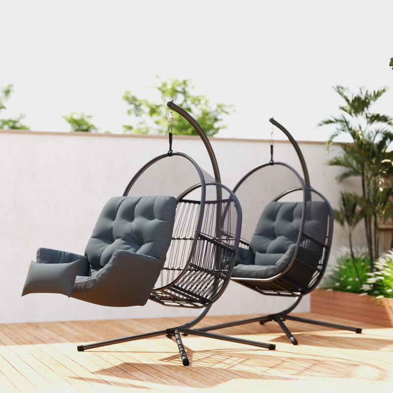 Swing Chair with Stand, Grey
