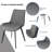 55'' Rectangular Modern Kitchen Dining Table with 4 Upholstered Dining Chairs-1253397553-1253397565