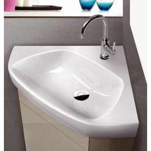 CeraStyle By Nameeks Arda 18.5'' Glossy White Ceramic Specialty Bathroom Sink with Overflow