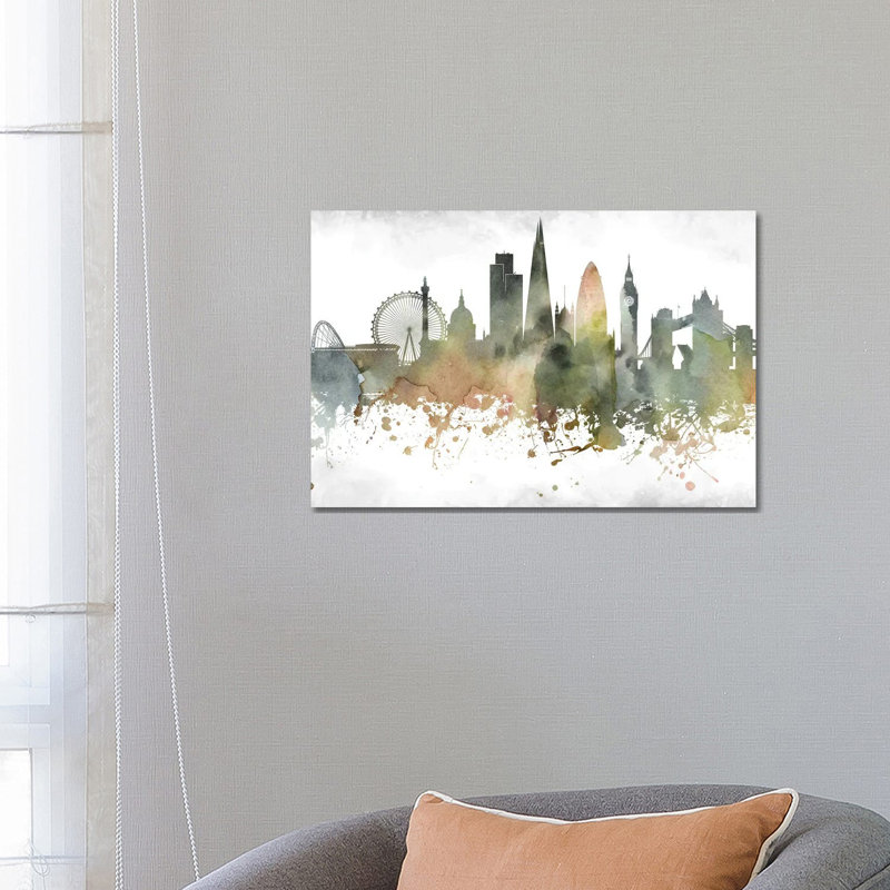 London Skyline by WallDecorAddict - Wrapped Canvas Print, 66.04 cm H x 45.72 cm W x 3.175 cm D