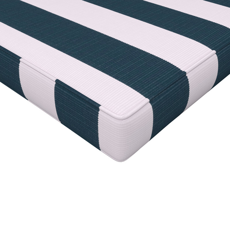 Wayfair Custom Outdoor Chaise Cushion With Sunbrella Fabric, 24" W x 73" D, Sunbrella® Refuge Indigo