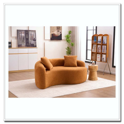 Curved Chenille Sectional Sofa