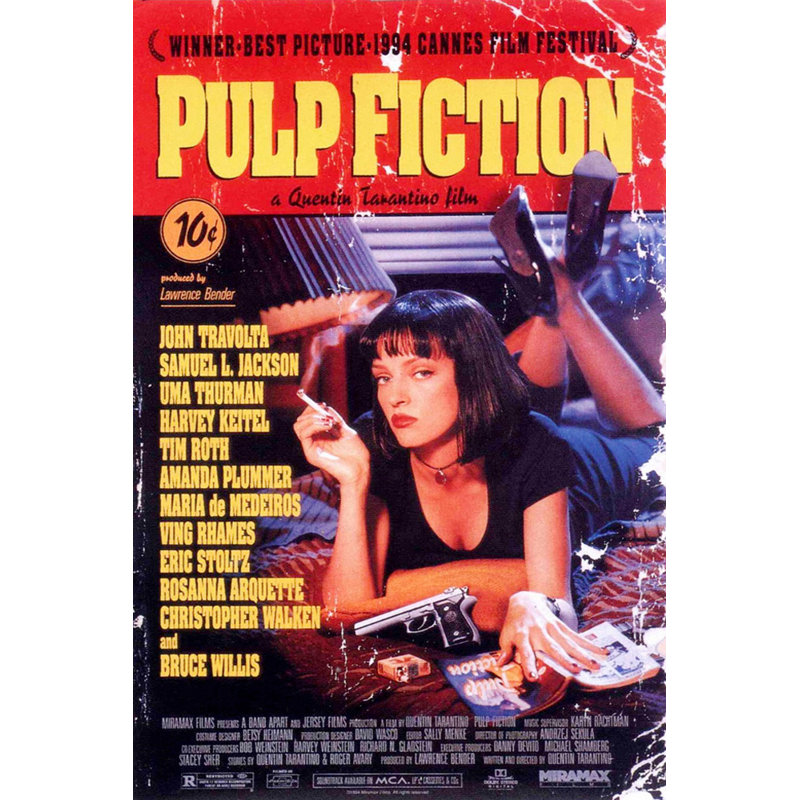 Pulp Fiction, H 18 po x l 12 po