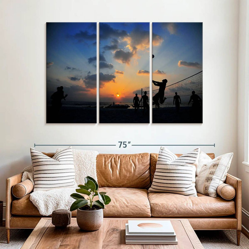 Silhouette de Gillard Beach Volleyball, H 42 po x l 65 po
