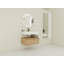 Meuble-lavabo mural 30 po avec lavabo en résine, tiroir à fermeture en douceur et fixation à flotteur