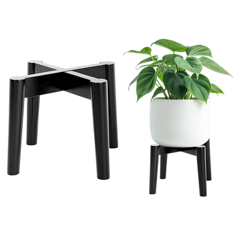 Support à plante d'intérieur et d'extérieur en bois 7,5 po x 9,8 po Wood