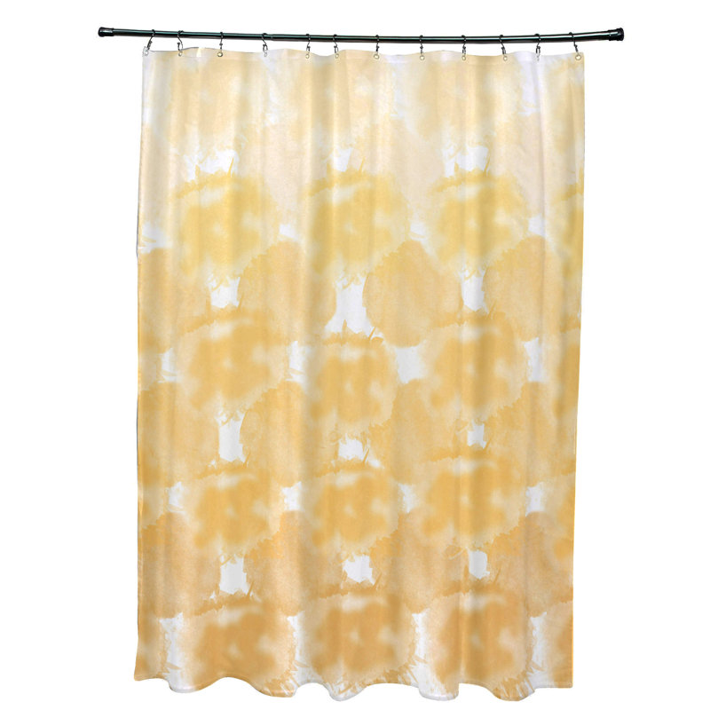 Rideau de douche simple, Jaune