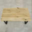 Norman Oak Unfinished Solid Wood Top Metal Base Dining Table-1530349342-1530349333
