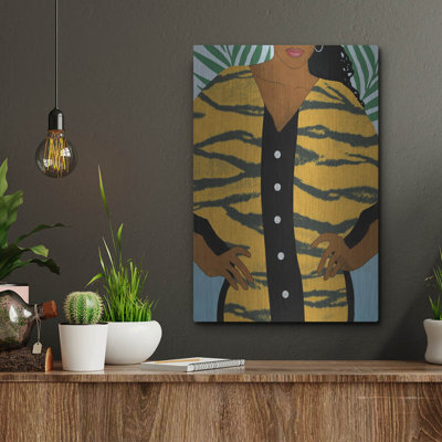  «Her Style 2» par Alonzo Saunders, art mural en métal, 12 po x 16 po
