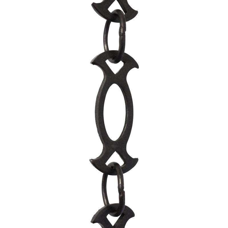 Lustre soudé Motif Link, Huile bronze noir, H 36 po x l 0,71 po x P 0,08 po