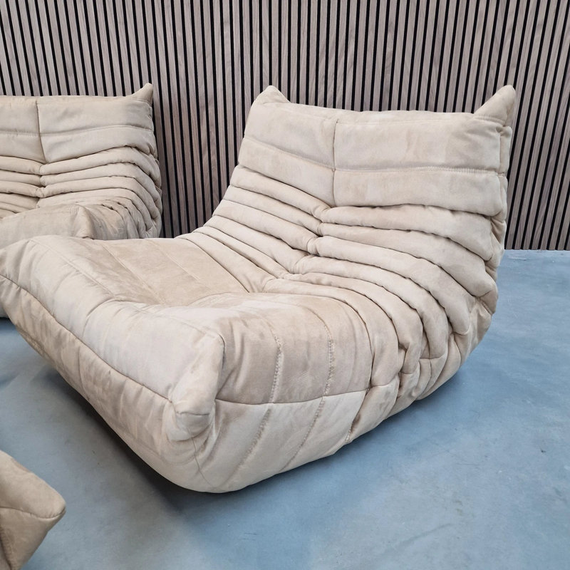 Fauteuil à billes Fireside Chair, Microfibre/microsuède beige