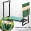 Banc de jardin, pliable avec pochette latérale pour tabouret de jardinage - Design, rembourrage confortable et grand outil