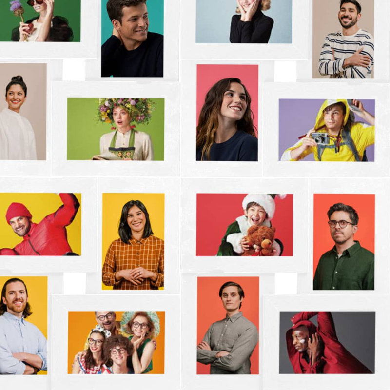 Cadre photo vidaXL, panneau de fibres à densité moyenne, polystyrène, convient à 24 photos, H 3,94 po x l 5,91 po x P 0,20 po