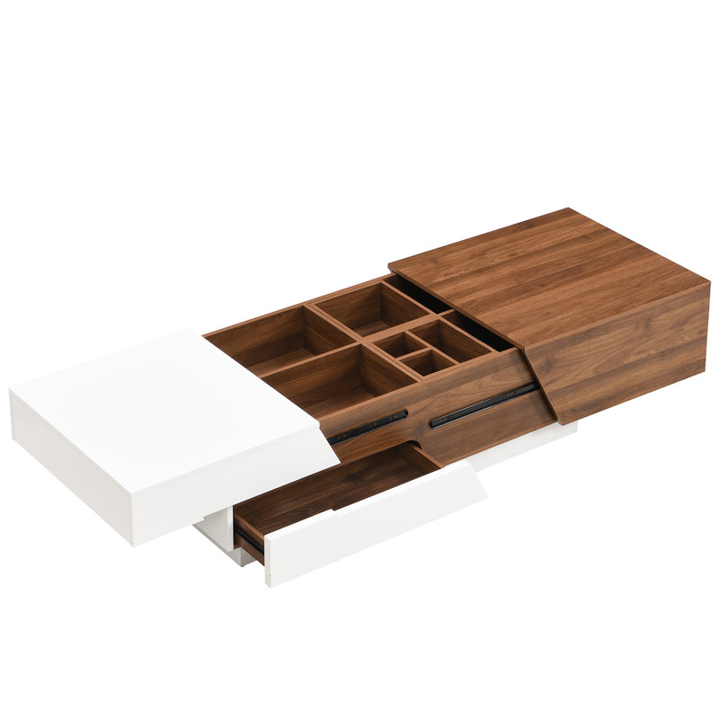 Extendable Sliding Top Coffee Table With Storage