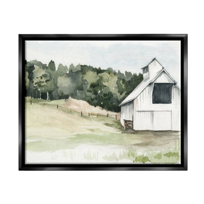 " Quiet Countryside Farmhouse Cottage Green Pasture " by Jennifer Paxton Parker Painting Print