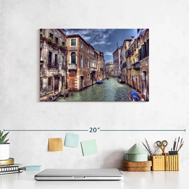 Lilie Venice Street Canal, H 8 po x l 12 po