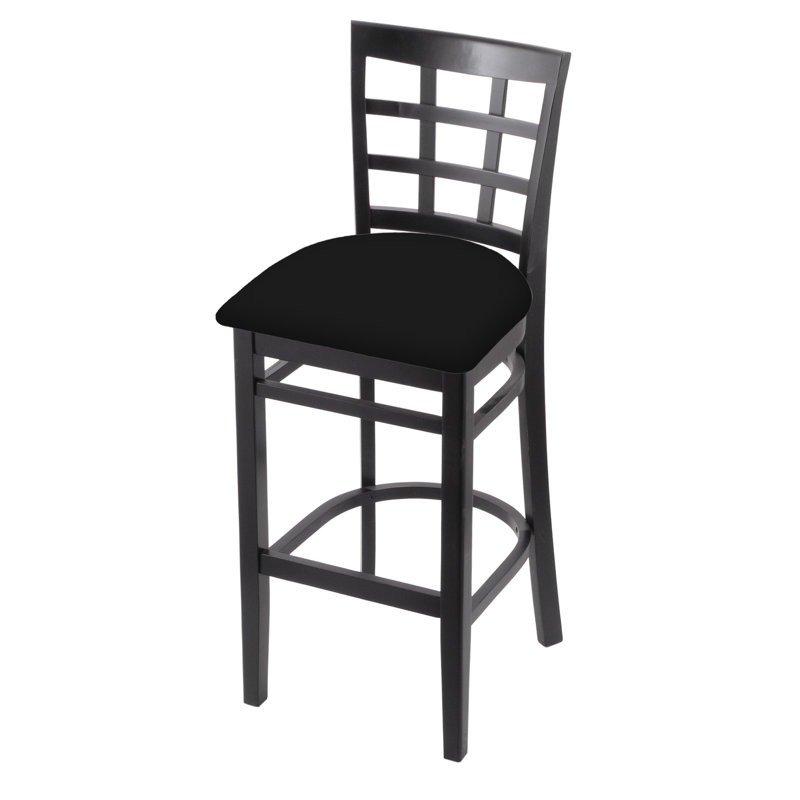 Tabouret 30 ", Vinyle noir, Noir, Tabouret de comptoir (siège d'une hauteur de 25 p