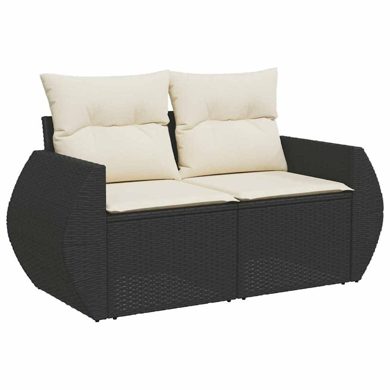 Vidaxl Garden Sofa Set Black