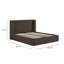 Grand lit Harmony en chenille brun chocolat Harmony-134080418-134080419