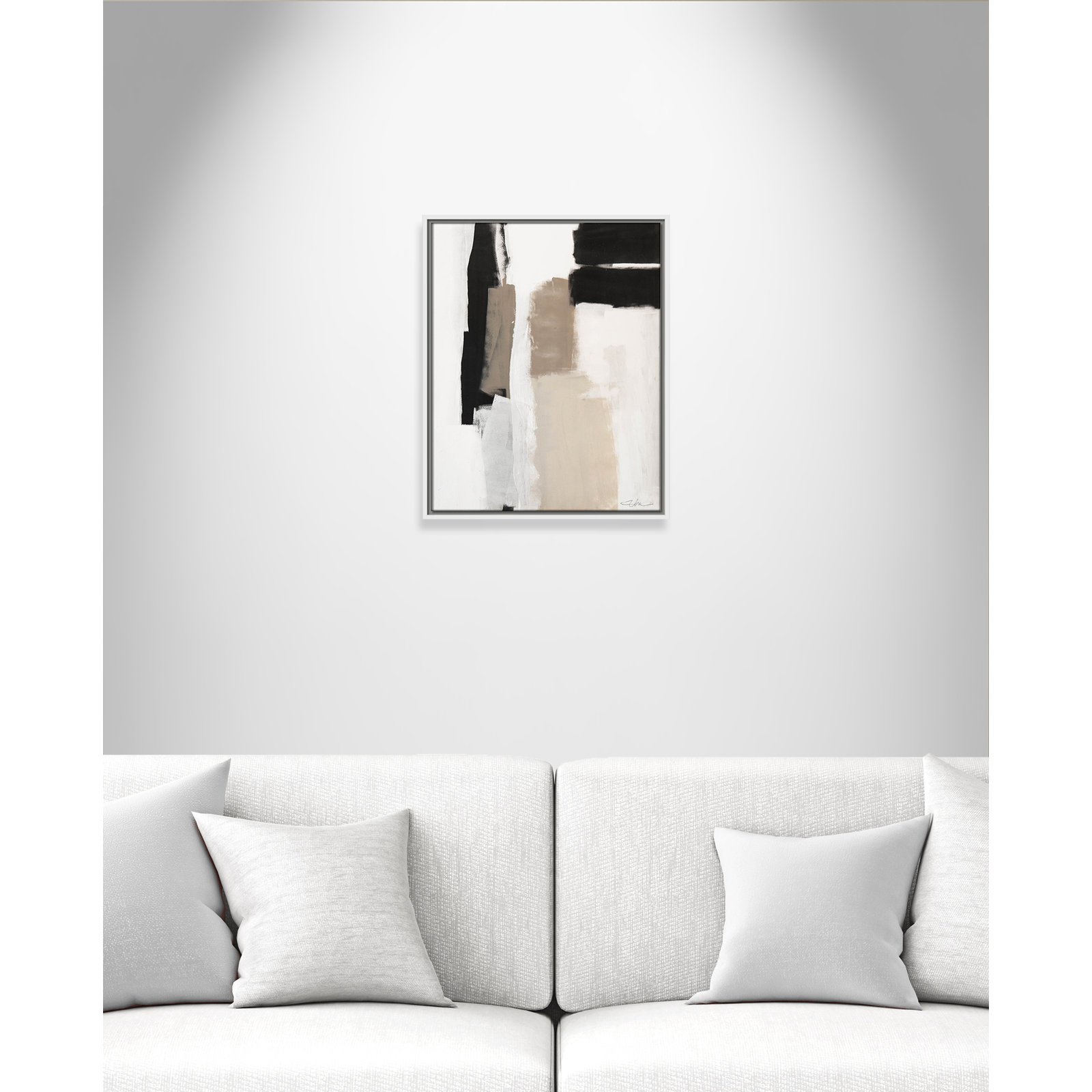 Giverny Earth Scapes II by  Print, No Mat, White Floater Framed, 21.5" H x 17.5" W x 2" D