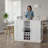 2-Door Cabinet,with Drop Leaf,Power Outlet,Wine Bar,and Adjustable Storage,Ideal for Space-Saving and Versatile Use-126596633
