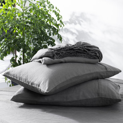 100% Linen Solid Colour Sheet Set