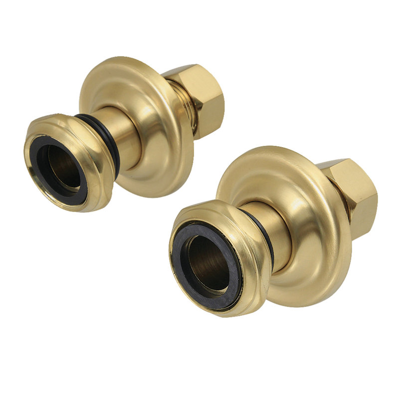 Kingston Brass Vintage 1-3/4 inch Wall Union Extension, Brushed Brass