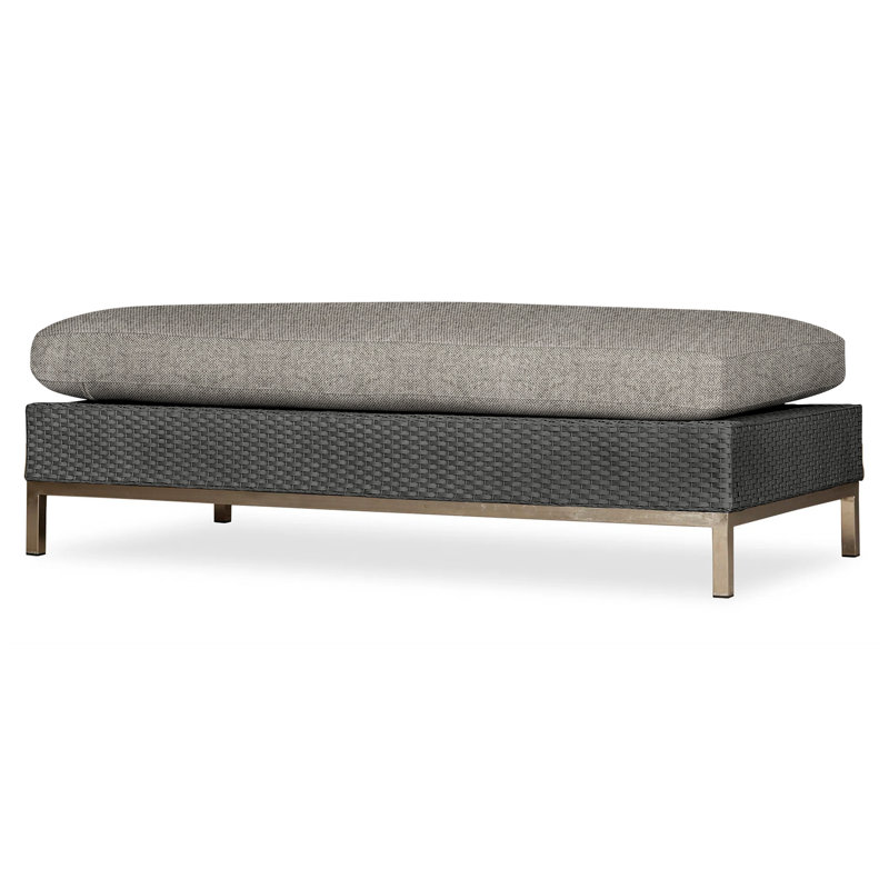 Elements Outdoor Ottoman, Demo Skyway, Hickory