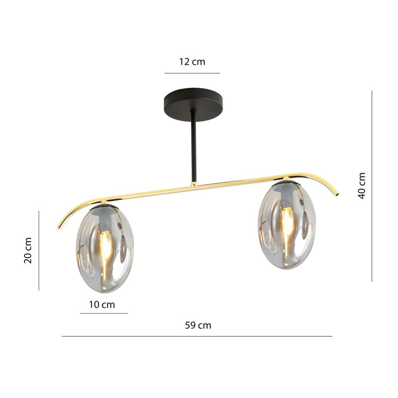 Linndale 2 - Light Kitchen Island Chandelier, Graphite