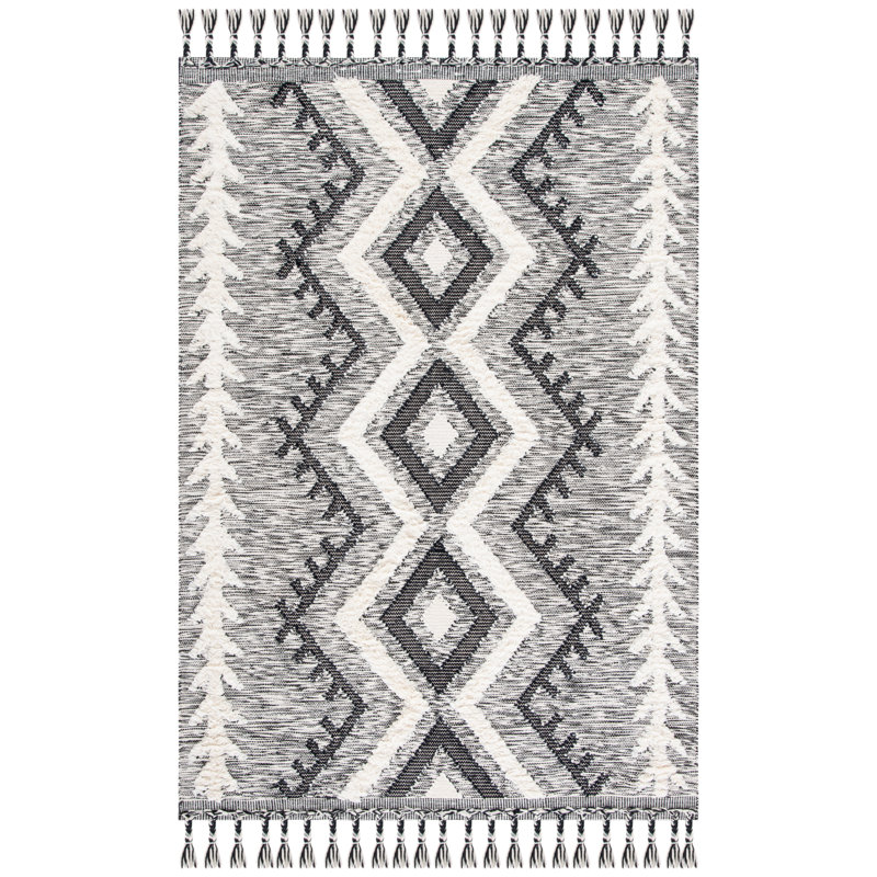 Tapis ivoire / noir Thames 462, Rectangle 8 pi x 10 pi