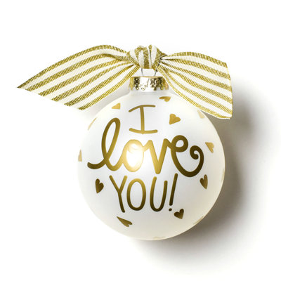 Ornement boule de verre i love you