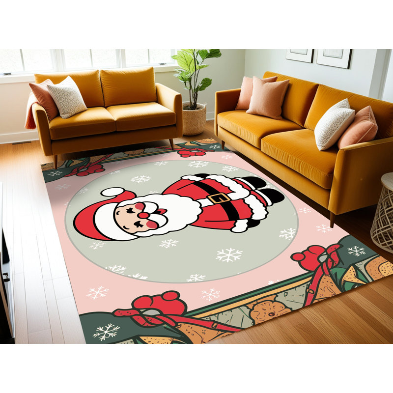 Tapis de Noël hiver lavable Ginza Six, Rectangulaire 2 pi x 3 pi
