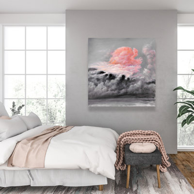 Pink Clouds - Contemporary Canvas for Living Room Decor