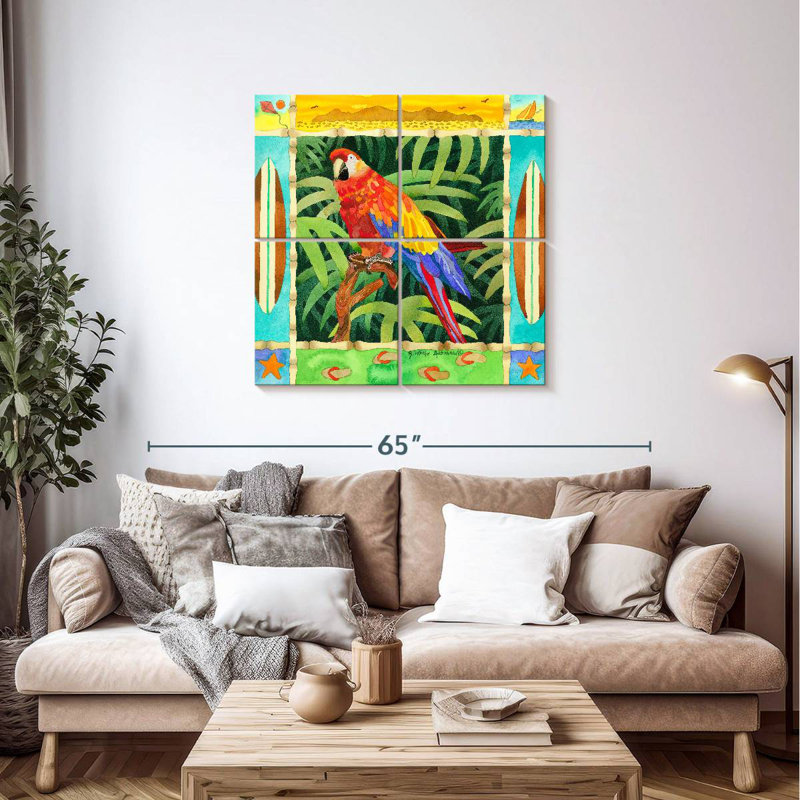 Brampt Surf Parrot, 38" H x 38" W
