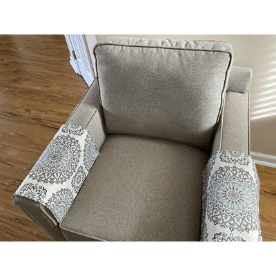 Set Of Armrest Covers " Blue Medallion"