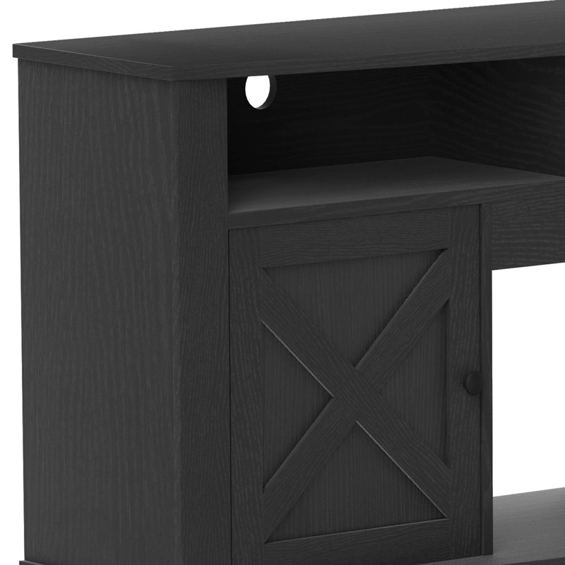 Meuble télé 70 po avec armoires de rangement et prises de courant et lumières DEL 70 po