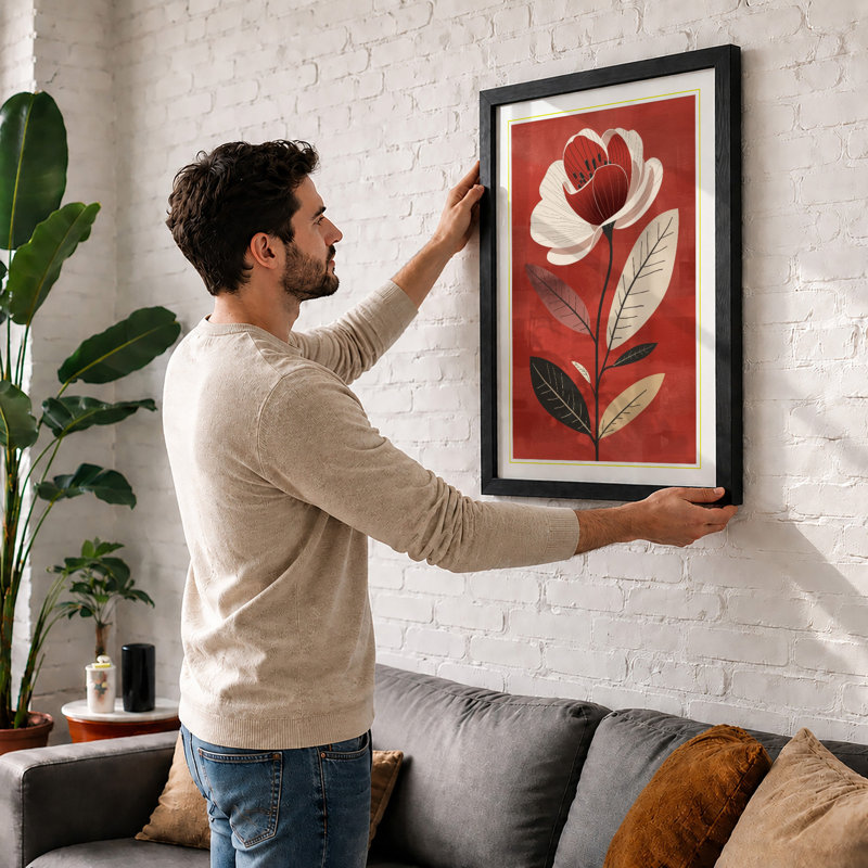 Geometric Study Botanical - Framed Print, A1 - 84.1 x 59.4 cm, Unframed
