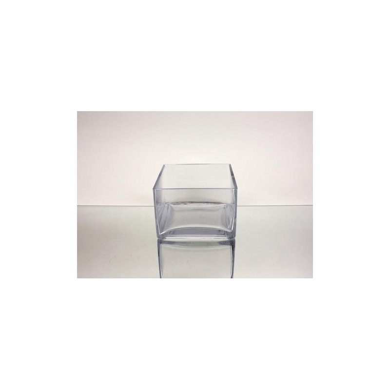 Handmade Glass Table Vase, 4" H x 6" W x 6" D