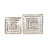 Modern Metal Aluminum Tray and Plate Set with Decorative Cut-Out Design, Contemporary Square Style Accent Display, Durable Lightweight Structure, Nesting Plate for Versatile Styling Set of 2-918919990