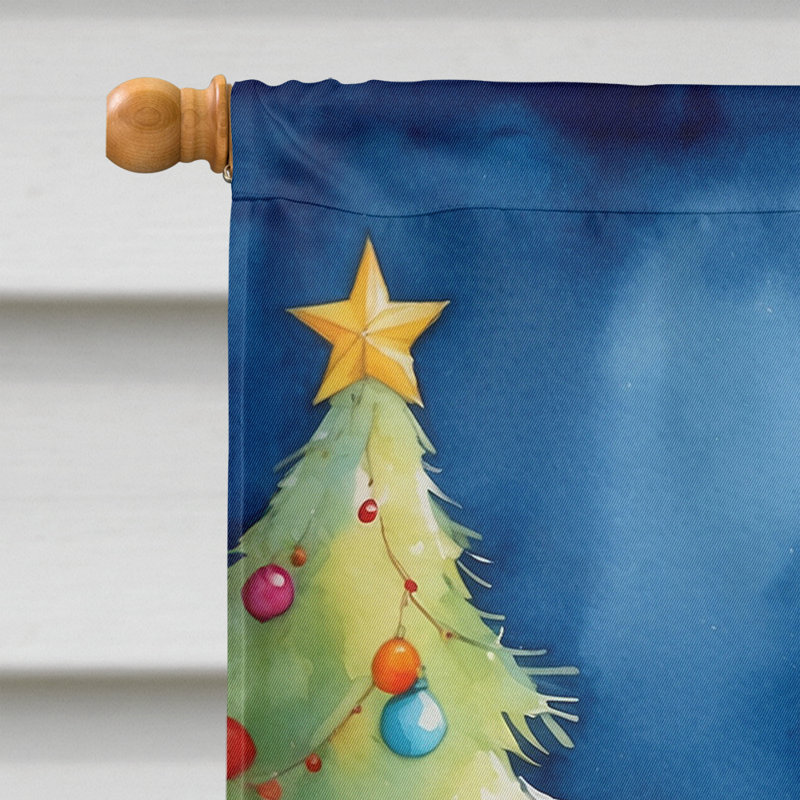 Drapeau de Noël maison de renne, Westie