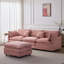 Canapé modulaire de 105 po en tissu de chenille rembourré de 105 po avec canapé à 3 places et repose-pieds-304274062