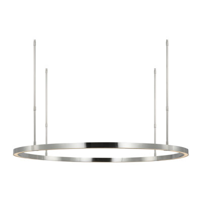Mick De Giulio Stagger Large Ring Chandelier in Hand Rubbed Antique Brass with Acrylic shade