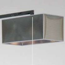 Bannock 20cm H Cotton Rectangle Lamp Shade, Chrome
