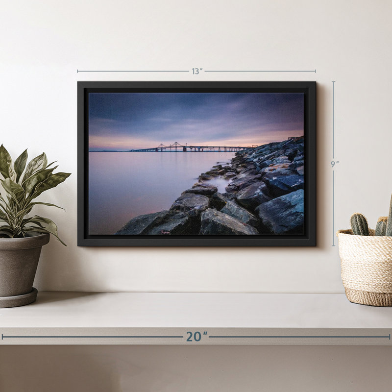 Impression sur toile Chesapeake Bay Bridge, H 9 po x l 13 po