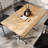 48"L x 30"W Solid Wood Commercial Tabletop w/Two 22" x 22" Dining Height T-Bases-185201525-185201528-185201530